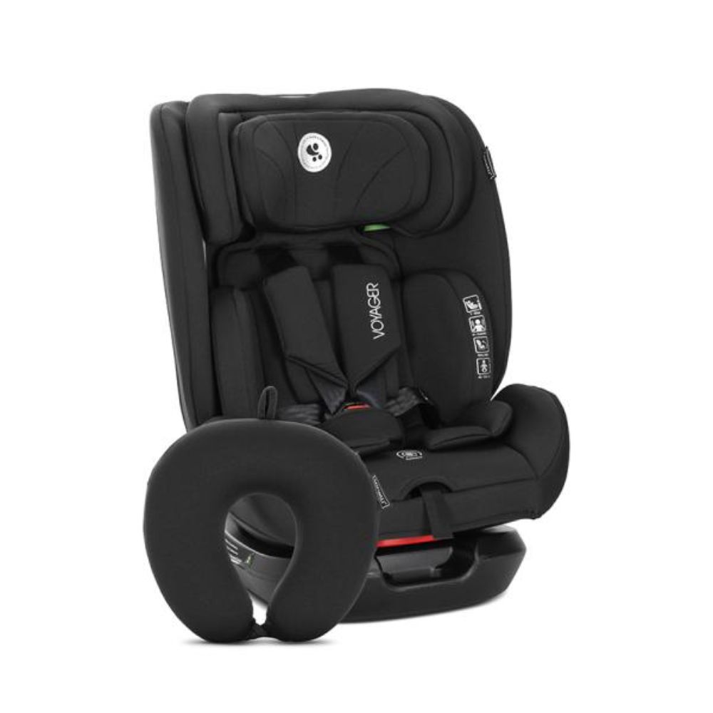 Scaun auto, Lorelli Voyager, I-Size, inclusa pernuta de calatorie, 0 luni-12 ani, 40-150 cm, Black