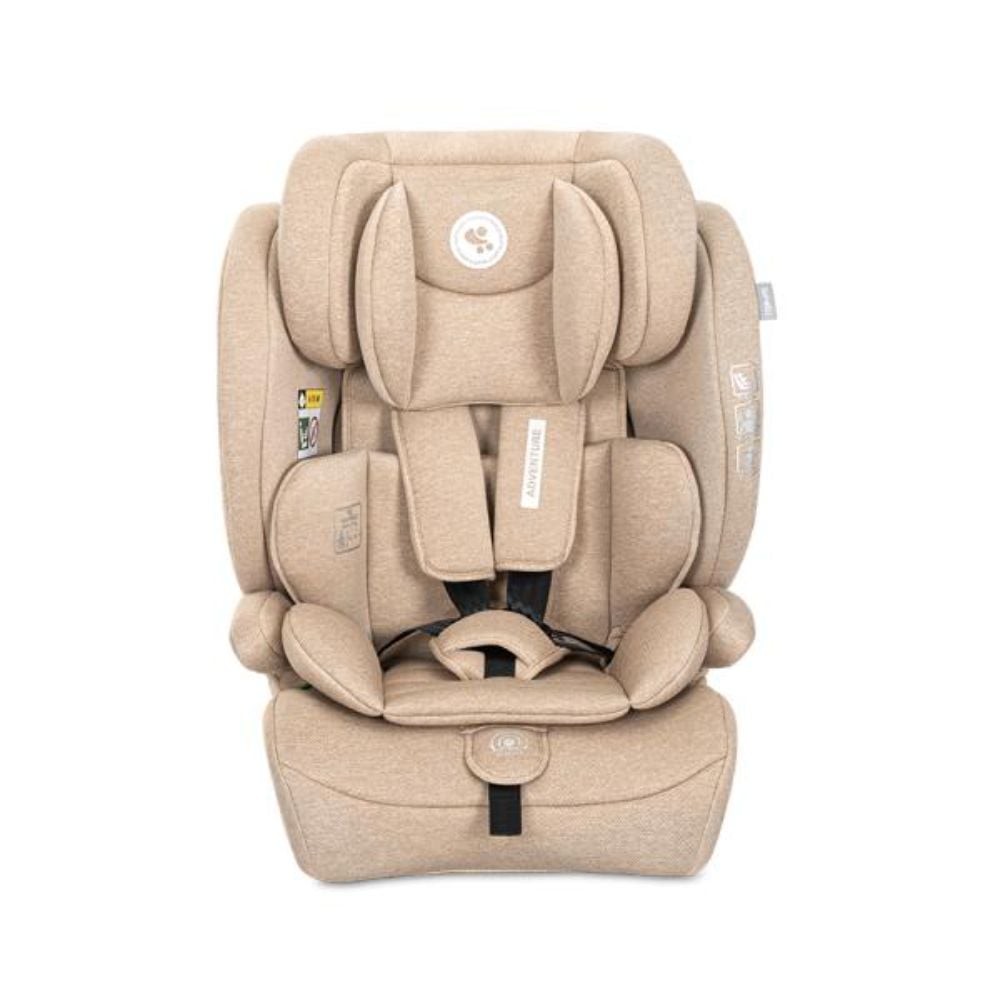 Scaun auto pentru copii, Lorelli Adventure, I-Size, 15 luni-12 ani, 76-150 cm, Beige