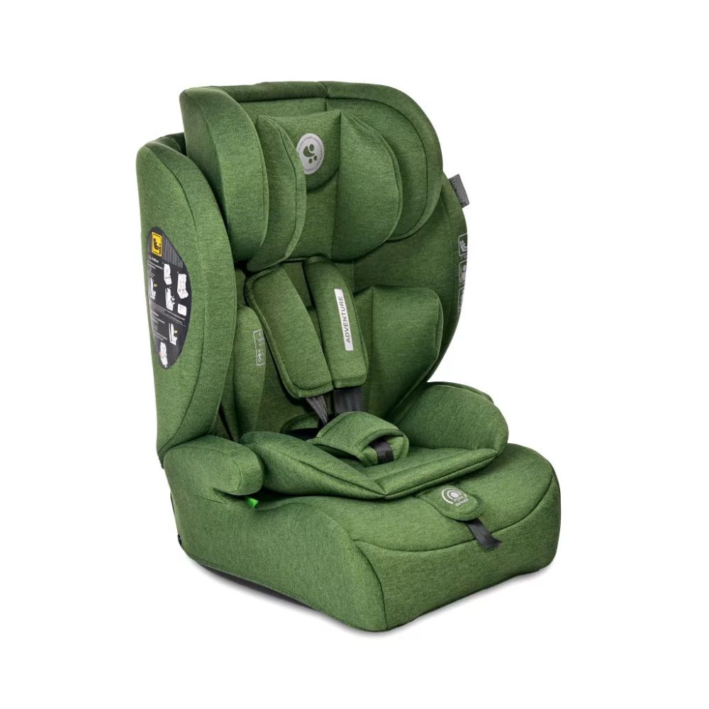 Scaun auto pentru copii, Lorelli Adventure, I-Size, 15 luni-12 ani, 76-150 cm, Green