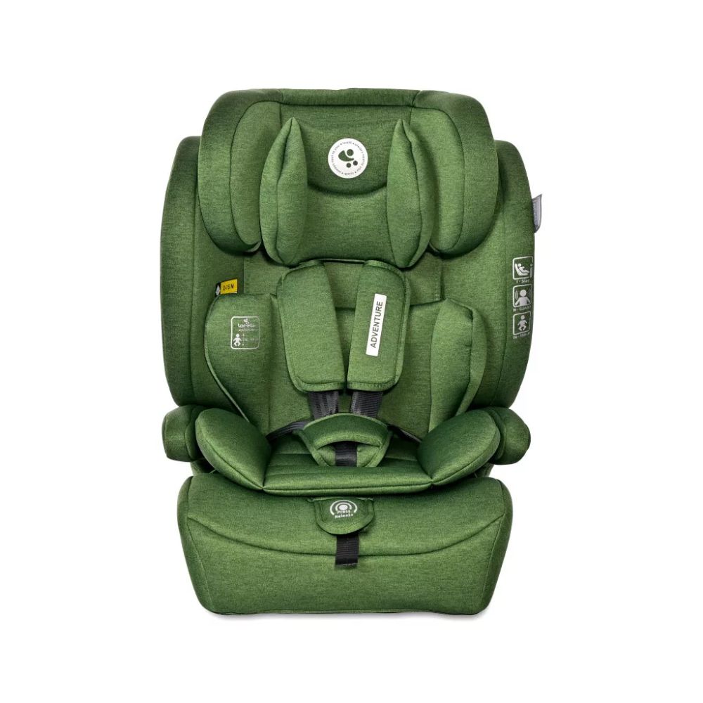 Scaun auto pentru copii, Lorelli Adventure, I-Size, 15 luni-12 ani, 76-150 cm, Green