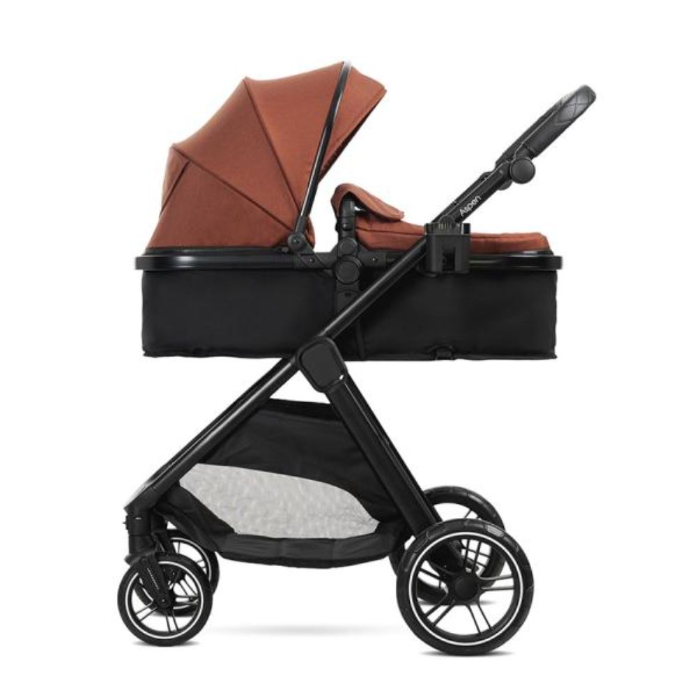 Carucior set 2 in 1, Lorelli Aspen, transformabil, set adaptori cos auto inclus, pana la 22 kg, Picante