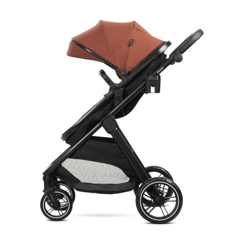 Carucior set 2 in 1, Lorelli Aspen, transformabil, set adaptori cos auto inclus, pana la 22 kg, Picante