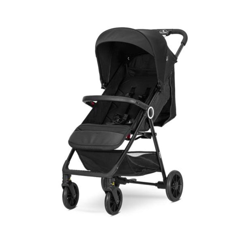 Carucior pentru nou-nascut, Lorelli Noir, sistem de pliere cu o singura mana, pana la 22 kg, Black 