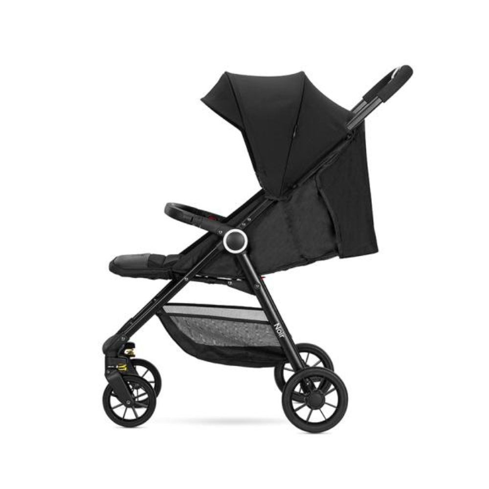 Carucior pentru nou-nascut, Lorelli Noir, sistem de pliere cu o singura mana, pana la 22 kg, Black 