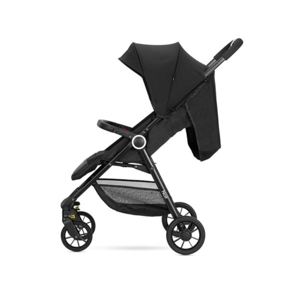 Carucior pentru nou-nascut, Lorelli Noir, sistem de pliere cu o singura mana, pana la 22 kg, Black 