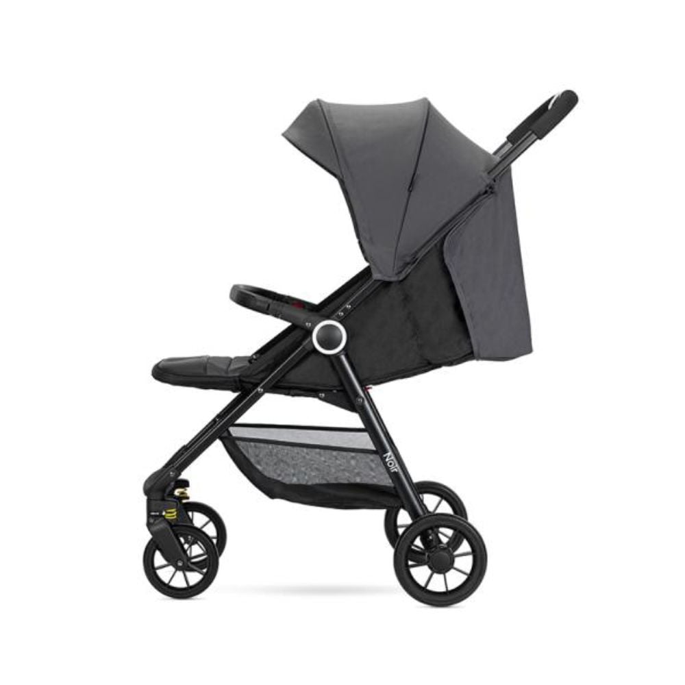 Carucior pentru nou-nascut, Lorelli Noir, sistem de pliere cu o singura mana, pana la 22 kg, Grey