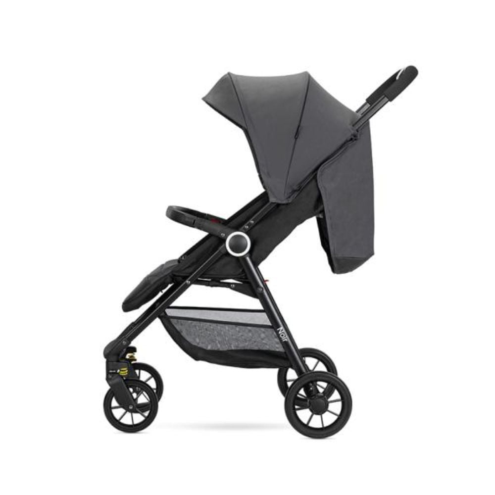 Carucior pentru nou-nascut, Lorelli Noir, sistem de pliere cu o singura mana, pana la 22 kg, Grey