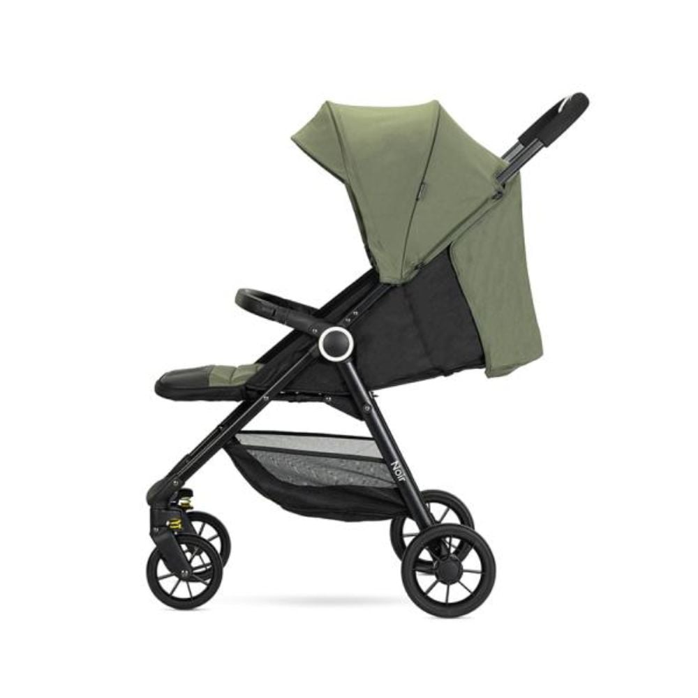 Carucior pentru nou-nascut, Lorelli Noir, sistem de pliere cu o singura mana, pana la 22 kg, Green