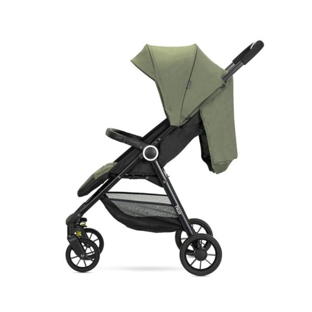 Carucior pentru nou-nascut, Lorelli Noir, sistem de pliere cu o singura mana, pana la 22 kg, Green