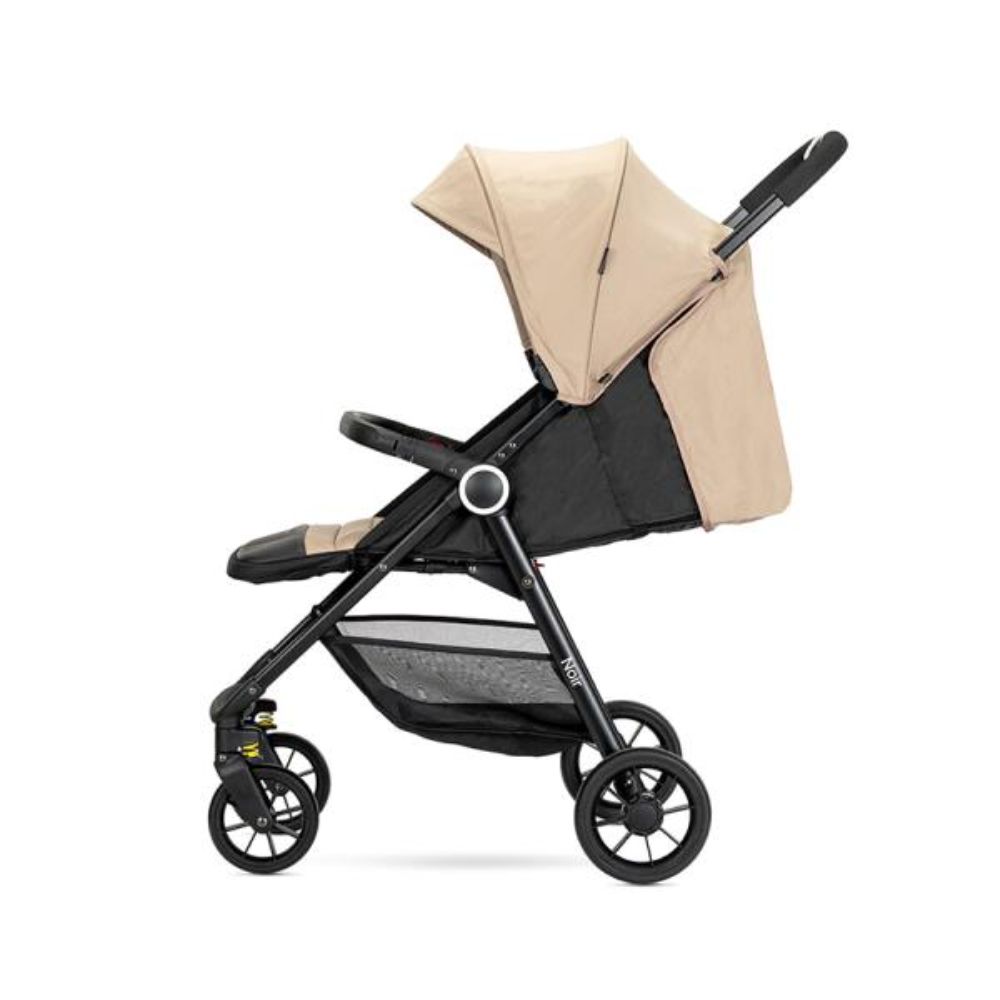 Carucior pentru nou-nascut, Lorelli Noir, sistem de pliere cu o singura mana, pana la 22 kg, Beige