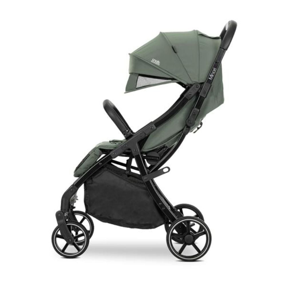 Carucior sport, Lorelli Minori, sistem de pliere cu o singura mana, spatar reglabil cu mecanism, husa textila UV 50+, Green