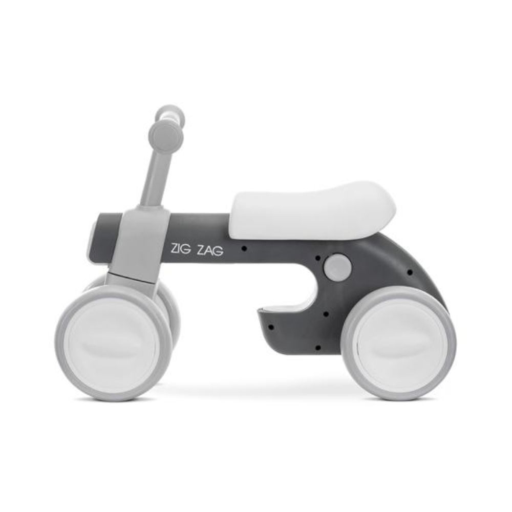 Bicicleta de echilibru, Lorelli Zig Zag, scaun reglabil 2 pozitii, cadru usor si stabil, lumini si muzica, Grey