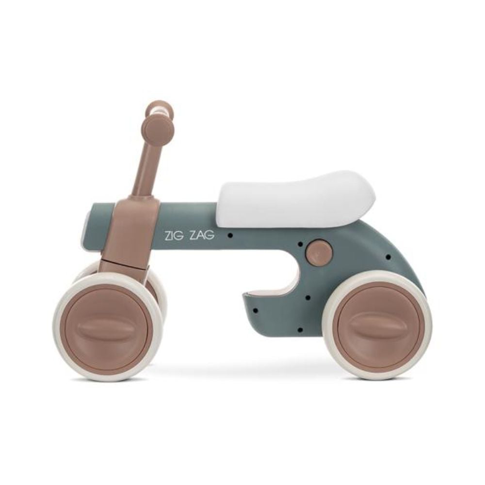 Bicicleta de echilibru, Lorelli Zig Zag, scaun reglabil 2 pozitii, cadru usor si stabil, lumini si muzica, Beige