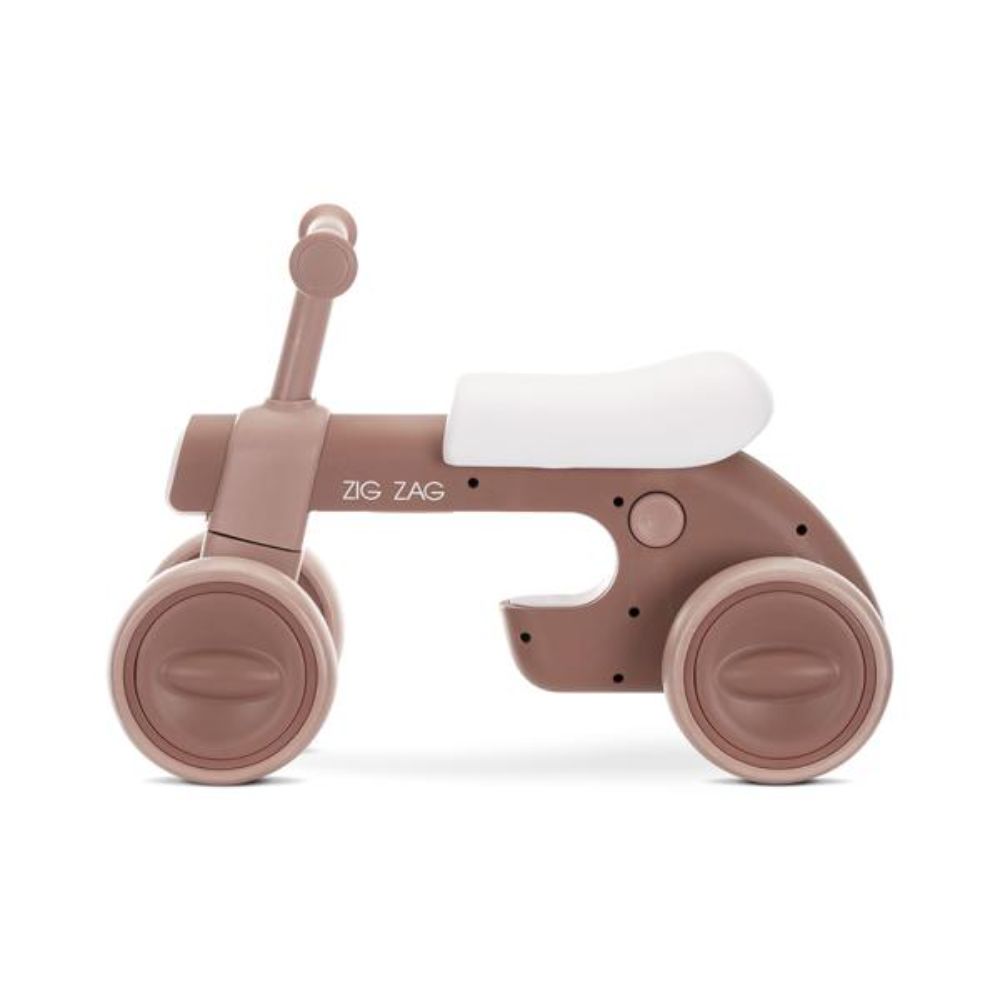 Bicicleta de echilibru, Lorelli Zig Zag, scaun reglabil 2 pozitii, cadru usor si stabil, lumini si muzica, Mellow Rose