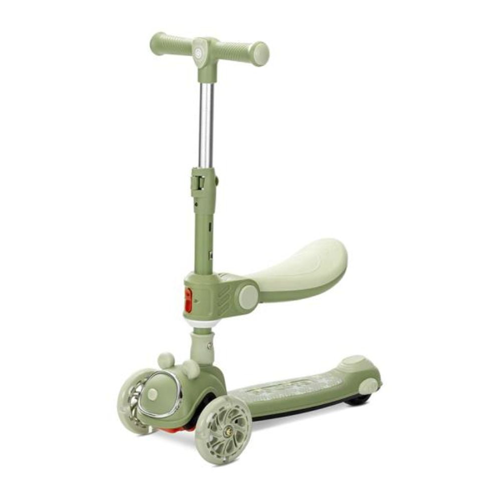 Trotineta pliabila, Lorelli Swiftie, pana la 50 kg, roti din silicon cu leduri colorate, Green