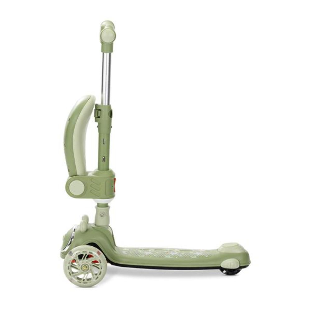 Trotineta pliabila, Lorelli Swiftie, pana la 50 kg, roti din silicon cu leduri colorate, Green