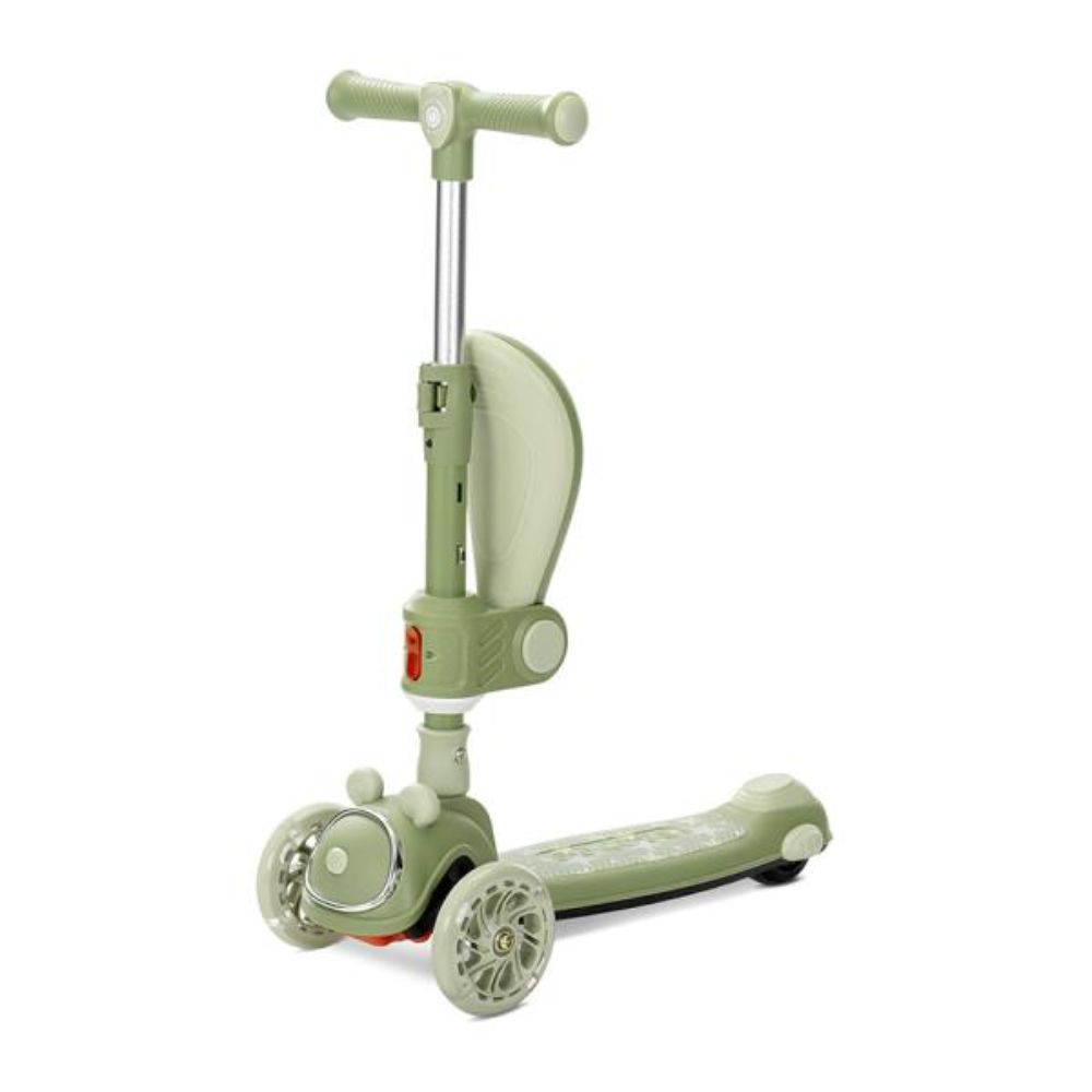 Trotineta pliabila, Lorelli Swiftie, pana la 50 kg, roti din silicon cu leduri colorate, Green