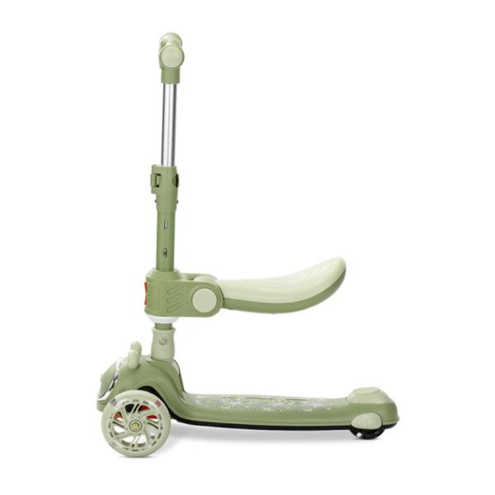 Trotineta pliabila, Lorelli Swiftie, pana la 50 kg, roti din silicon cu leduri colorate, Green