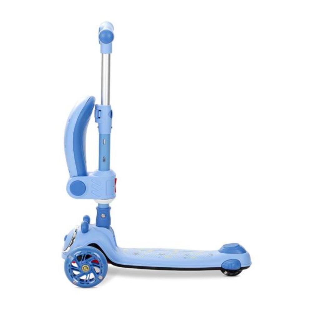 Trotineta pliabila, Lorelli Swiftie, pana la 50 kg, roti din silicon cu leduri colorate, Blue
