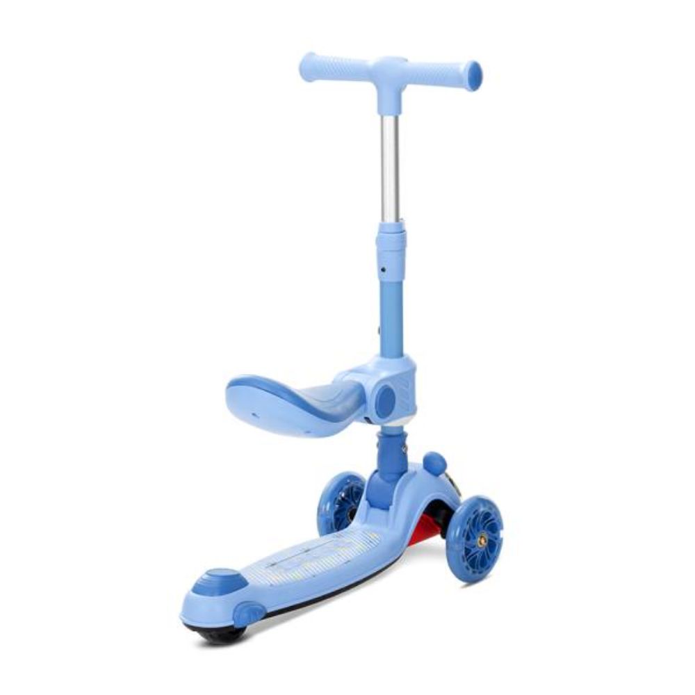 Trotineta pliabila, Lorelli Swiftie, pana la 50 kg, roti din silicon cu leduri colorate, Blue
