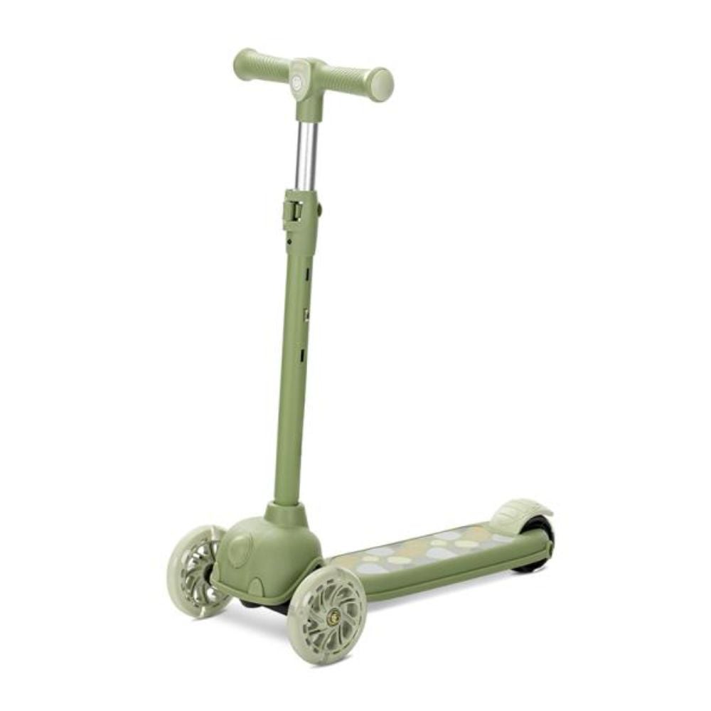 Trotineta, Lorelli Jetster, pana la 20 kg, maner reglabil 3 eozitii, roti cu leduri colorate, frana de picior, Green