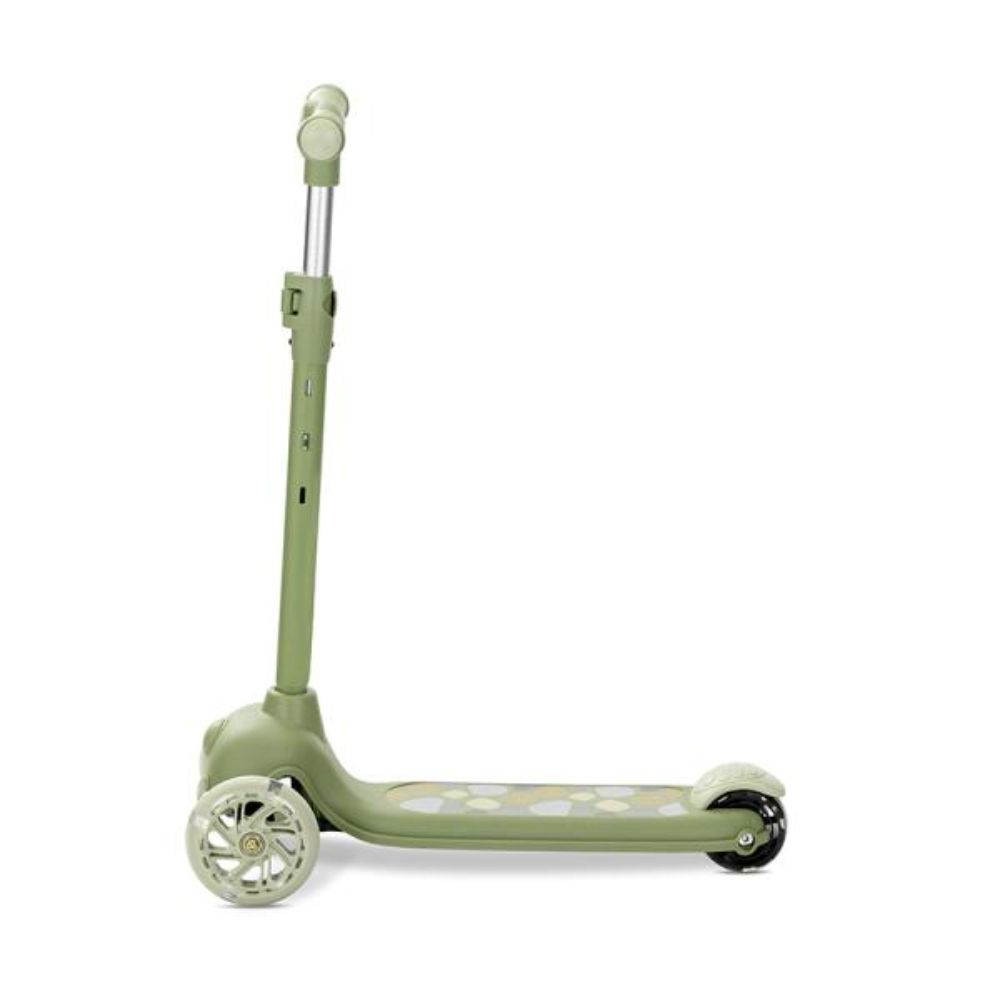 Trotineta, Lorelli Jetster, pana la 20 kg, maner reglabil 3 eozitii, roti cu leduri colorate, frana de picior, Green