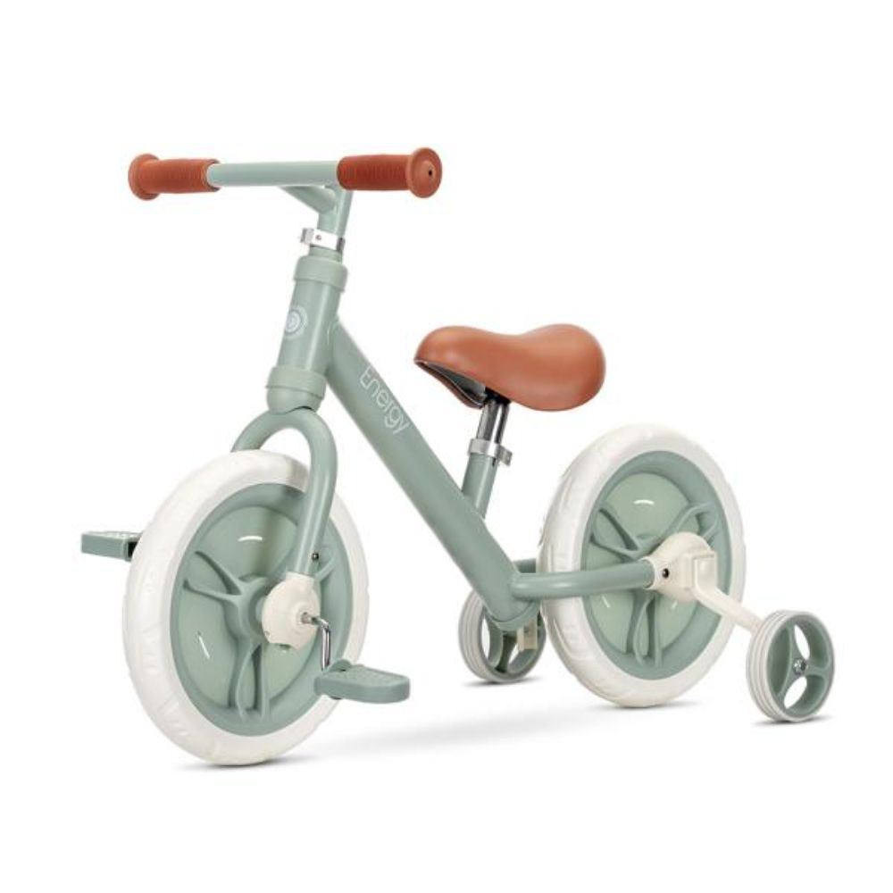 Bicicleta de echilibru 2 in 1, Lorelli Energy, include pedale si roti auxiliare, Green