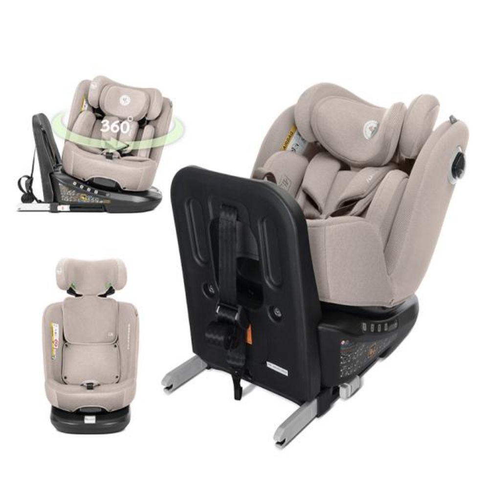 Scaun auto, Lorelli Auriga, I-Size, Isofix, anti rebound bar, rotativ 360, SPS, 40-150 cm, Beige