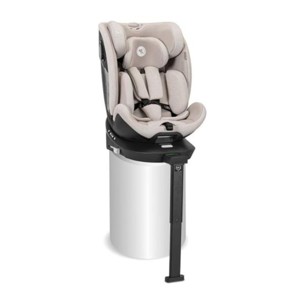 Scaun auto, Lorelli Perseus, I-Size, Isofix, baza rotativa, picior de sprijin, EPS Memory, panou de ventilatie, SPS, 40-150 cm, Beige