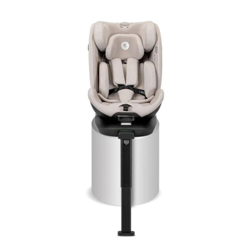 Scaun auto, Lorelli Perseus, I-Size, Isofix, baza rotativa, picior de sprijin, EPS Memory, panou de ventilatie, SPS, 40-150 cm, Beige