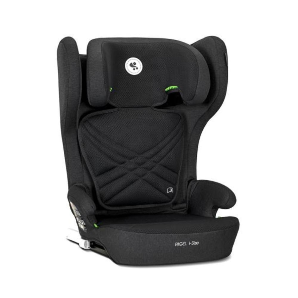 Scaun auto, Lorelli Rigel, I-Size, Isofix, pliabil pentru depozitare usoara, tetiera reglabila, 100-150 cm, Black