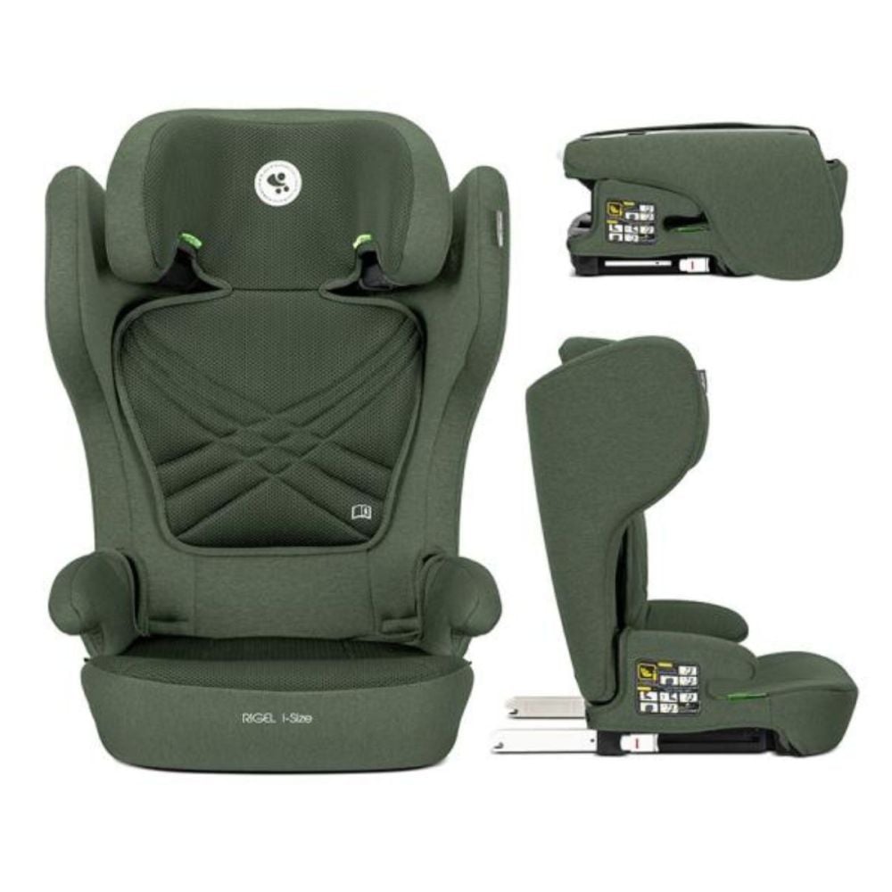 Scaun auto, Lorelli Rigel, I-Size, Isofix, pliabil pentru depozitare usoara, tetiera reglabila, 100-150 cm, Green