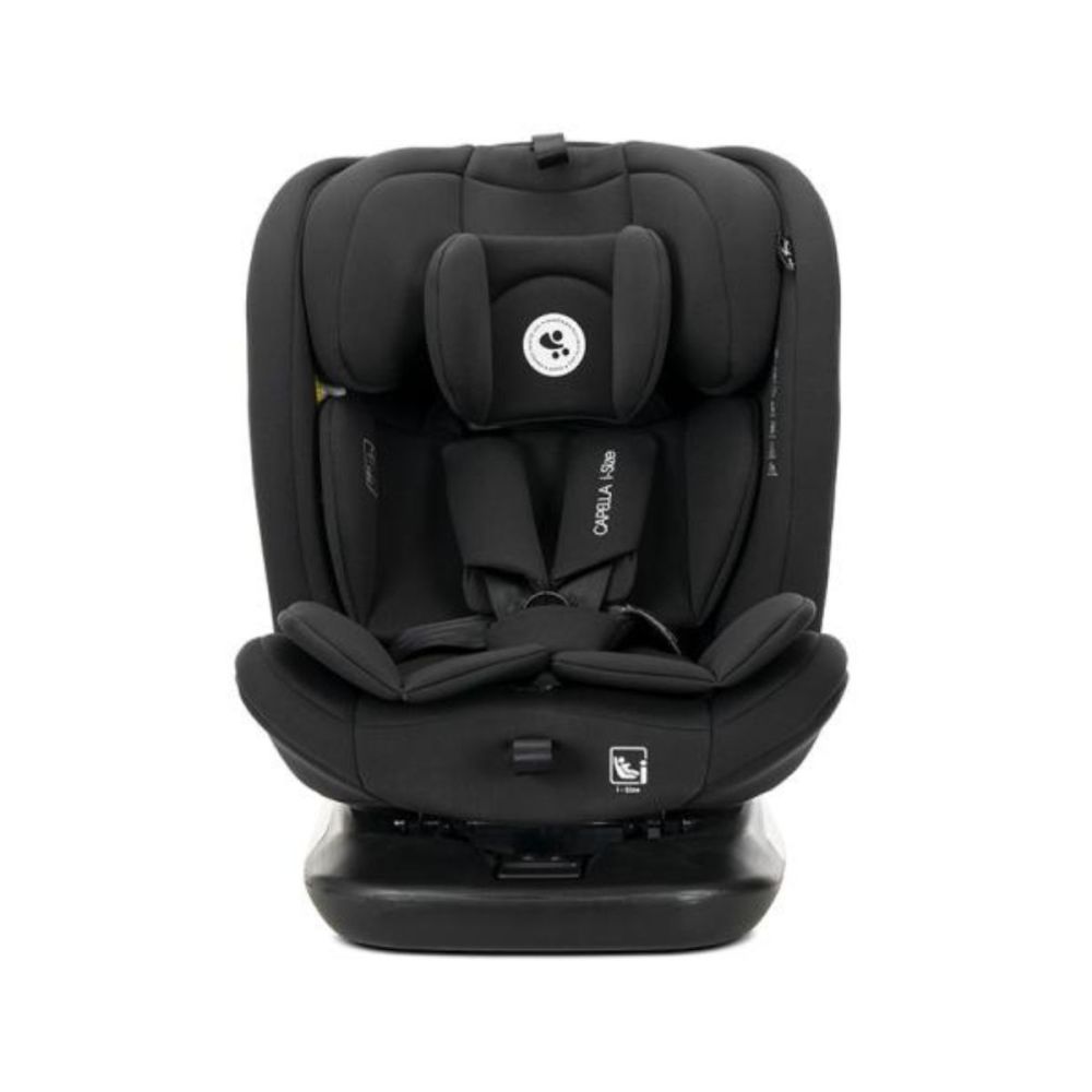 Scaun auto, Lorelli Capella, I-Size, Isofix, rotativ 360 grade, spatar reglabil 4 pozitii, tetiera reglabila, 40-150 cm, Black
