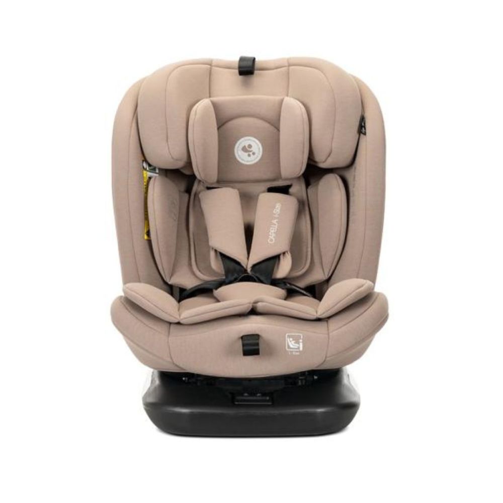 Scaun auto, Lorelli Capella, I-Size, Isofix, rotativ 360 grade, spatar reglabil 4 Pozitii, tetiera reglabila, 40-150 cm, Beige