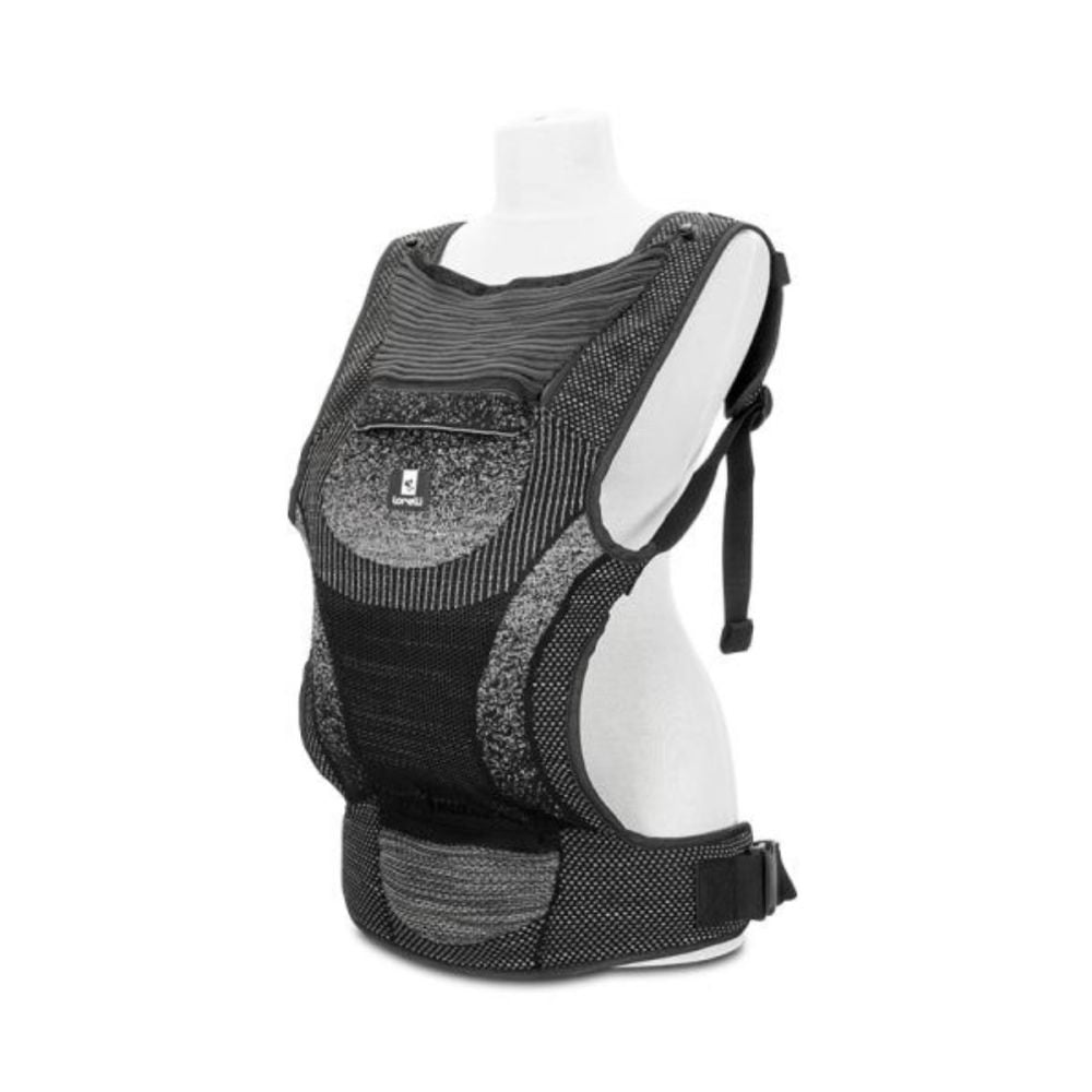 Marsupiu ergonomic pentru bebelusi, Lorelli Mia, pozitii multiple de purtare, Black