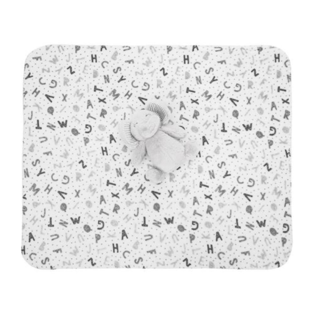 Paturica moale cu jucarie din plus, Lorelli Nappy, 90 x 75 cm, Elefant, Grey