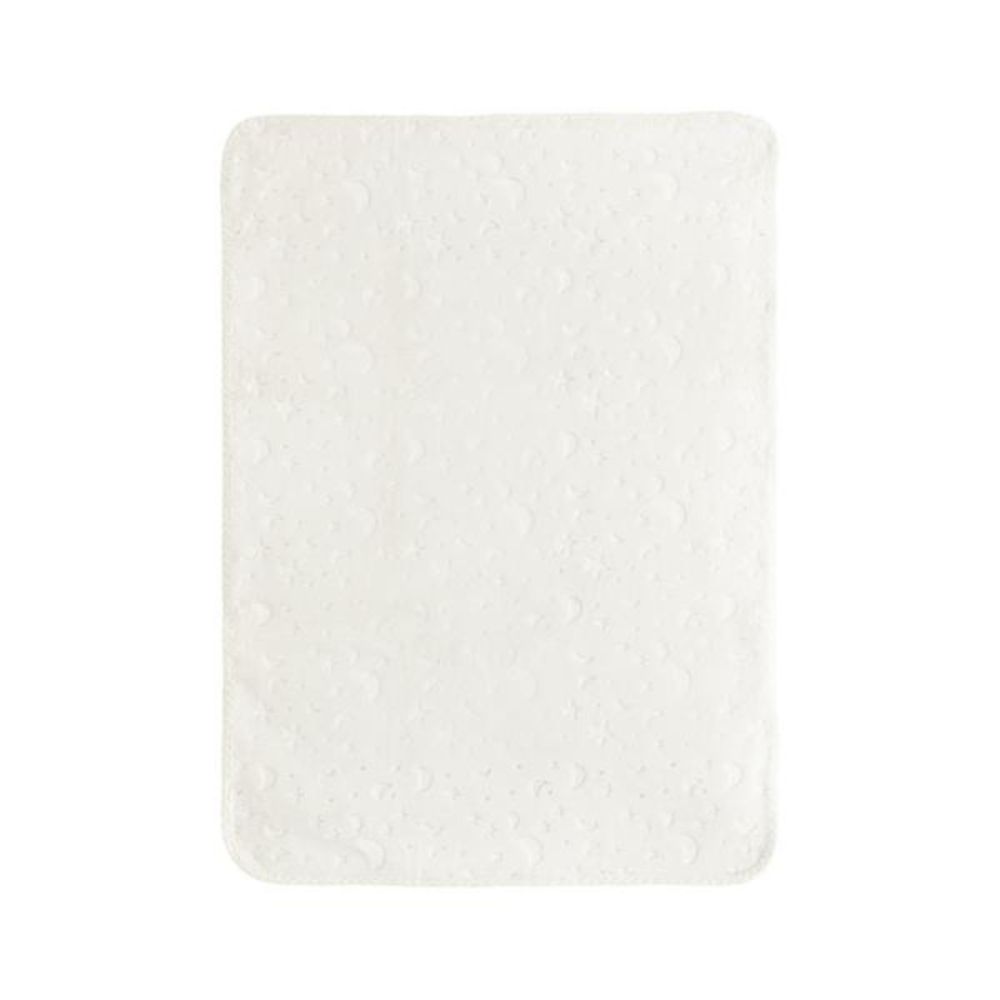 Paturica pentru bebelusi, Lorelli Twinkle, material moale, model decorativ in relief, 80 x 110 cm, Beige
