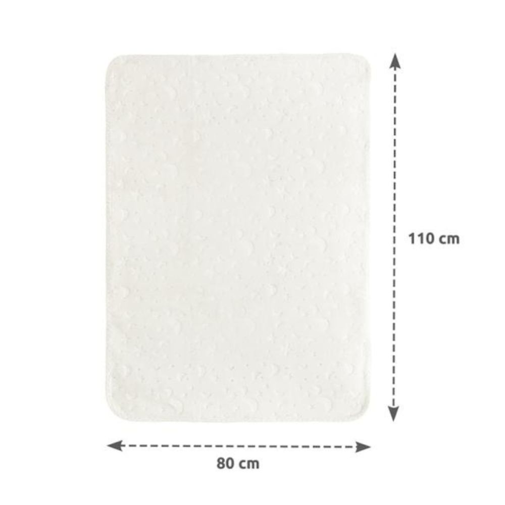 Paturica pentru bebelusi, Lorelli Twinkle, material moale, model decorativ in relief, 80 x 110 cm, Beige