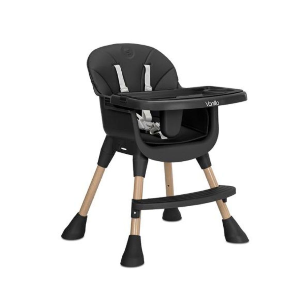 Scaun inalt de masa, Lorelli Vanilla, 3 in 1, Black