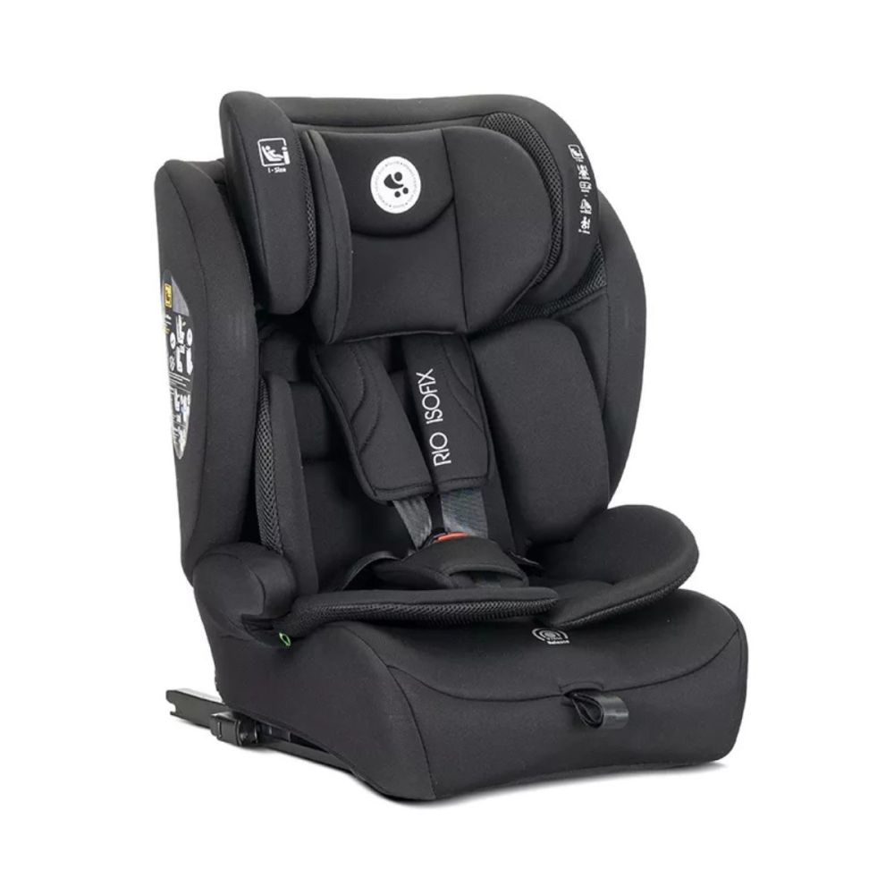 Scaun auto, Lorelli Rio, Isofix cu Top Tether, I-Size, 76-150 cm, Black