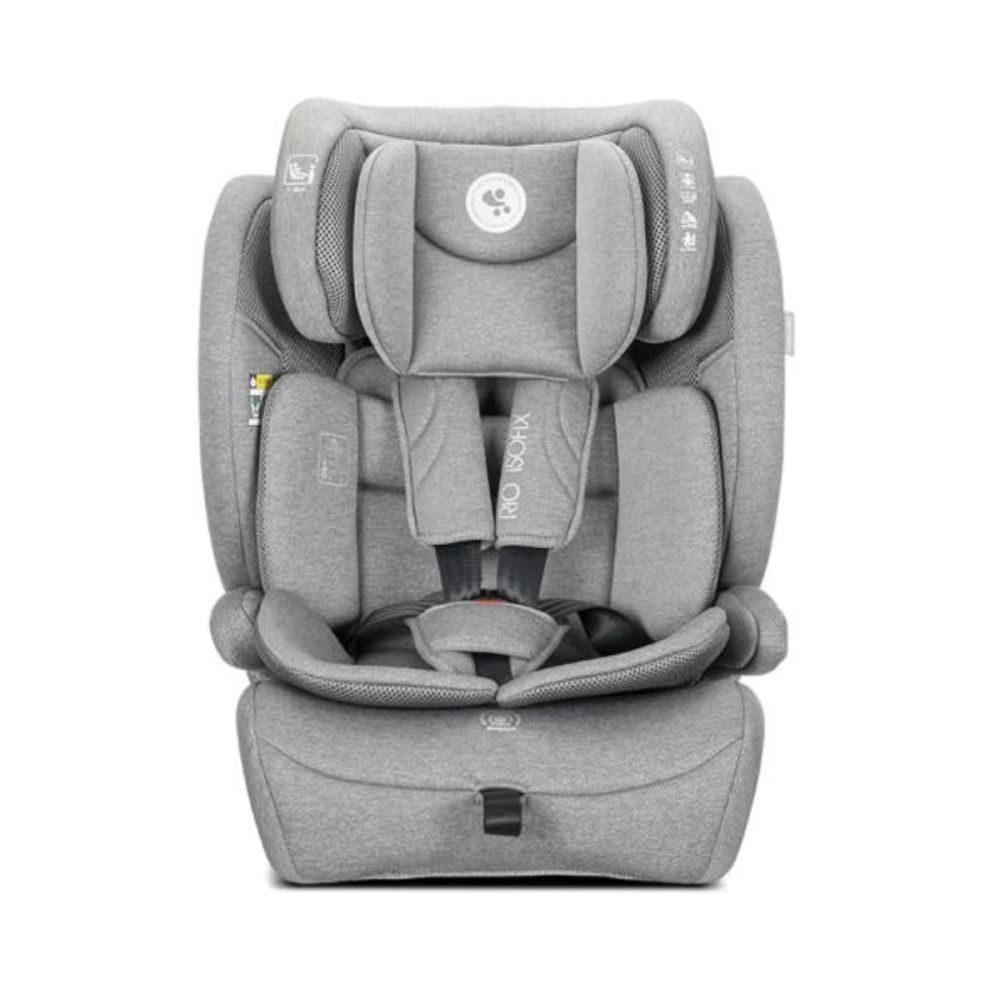 Scaun auto, Lorelli Rio, Isofix cu Top Tether, I-Size, 76-150 cm, Grey