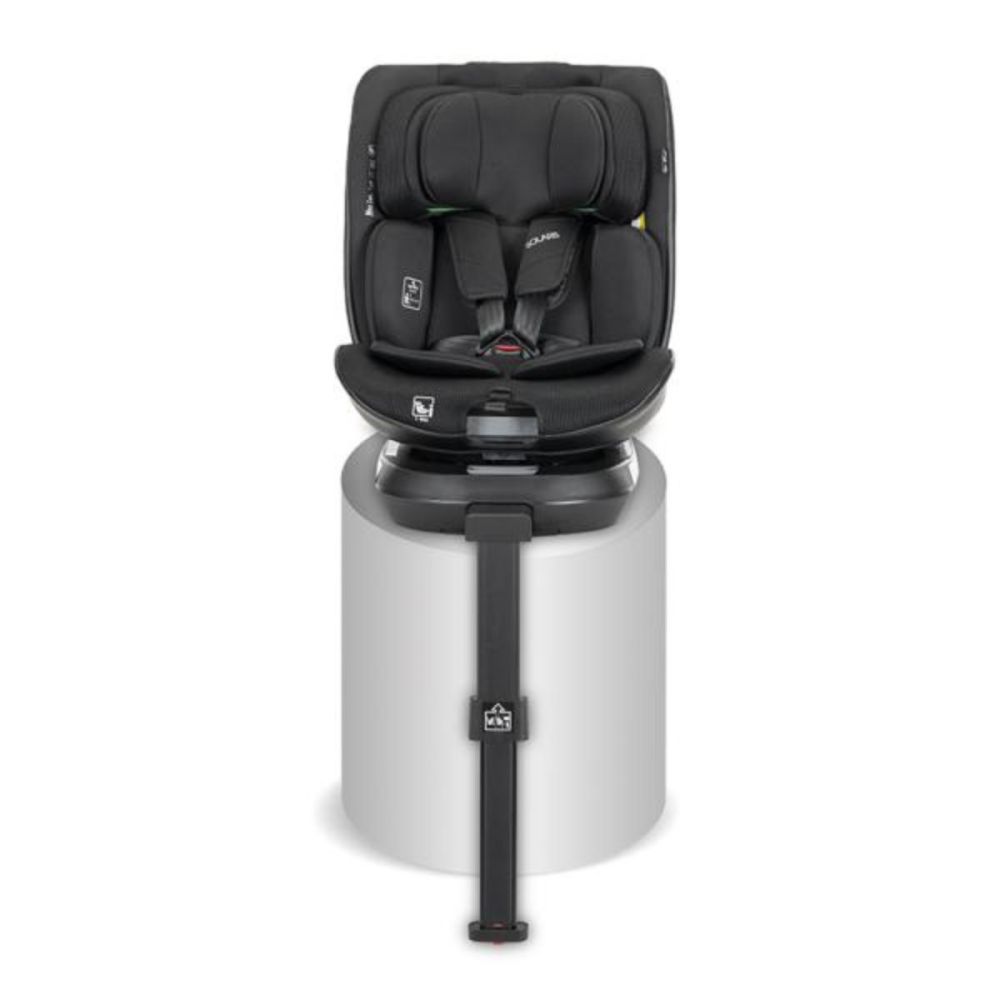 Scaun auto, Lorelli Solaris, I-Size, Isofix, picior de sprijin, rotativ 360, 40-150 cm, Black