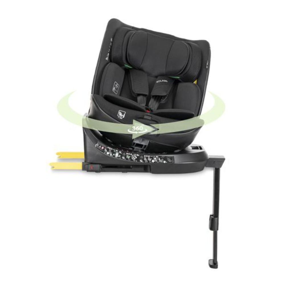 Scaun auto, Lorelli Solaris, I-Size, Isofix, picior de sprijin, rotativ 360, 40-150 cm, Black