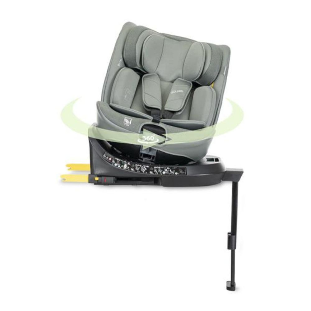 Scaun auto, Lorelli Solaris, I-Size, Isofix, picior de sprijin, rotativ 360, 40-150 cm, Green