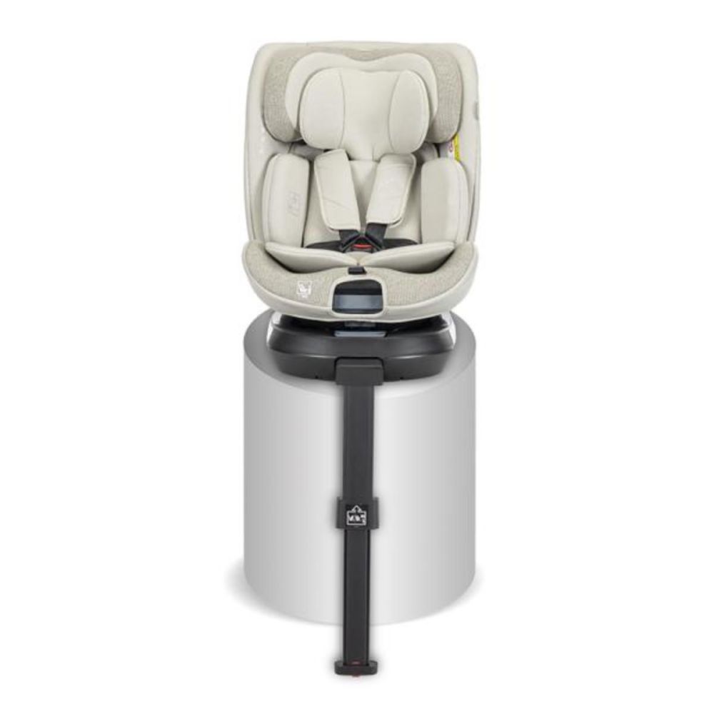 Scaun auto, Lorelli Solaris, I-Size, Isofix, picior de sprijin, rotativ 360, 40-150 cm, Beige