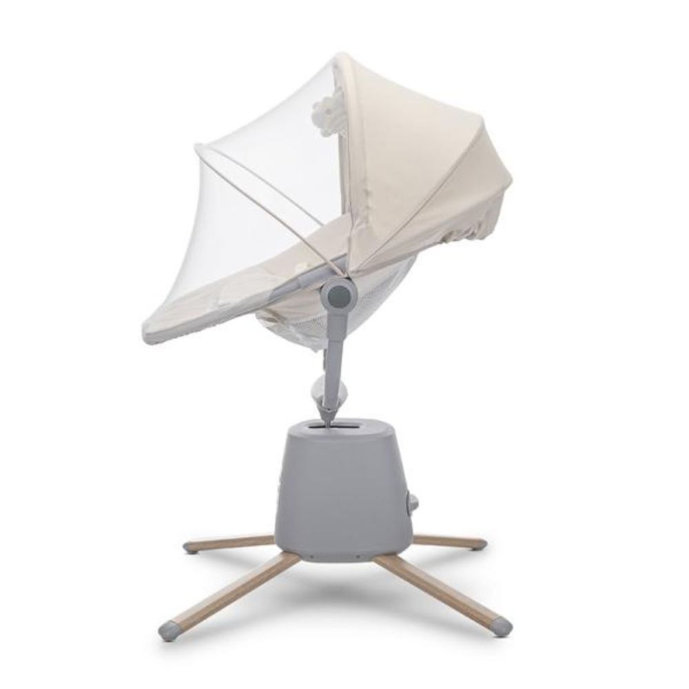 Leagan electric pentru bebelusi, Lorelli Storky, bluetooth, telecomanda, 5 viteze de leganare, Beige