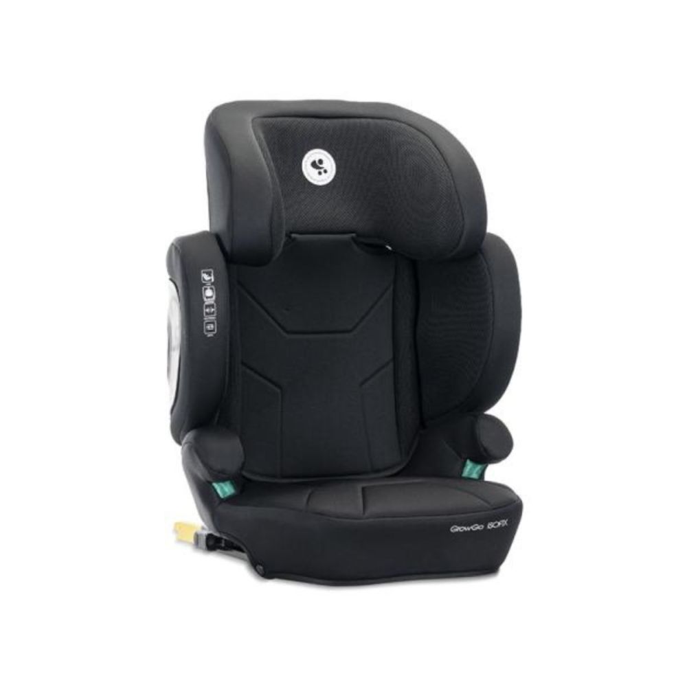Scaun auto, Lorelli Growgo, Isofix, pliabil, protectii laterale extensibile, spatar reglabil, tetiera reglabila, 100-150 cm, Black
