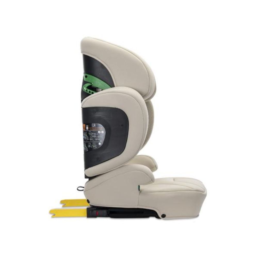 Scaun auto, Lorelli Growgo, Isofix, pliabil, protectii laterale extensibile, spatar reglabil, tetiera reglabila, 100-150 cm, Beige