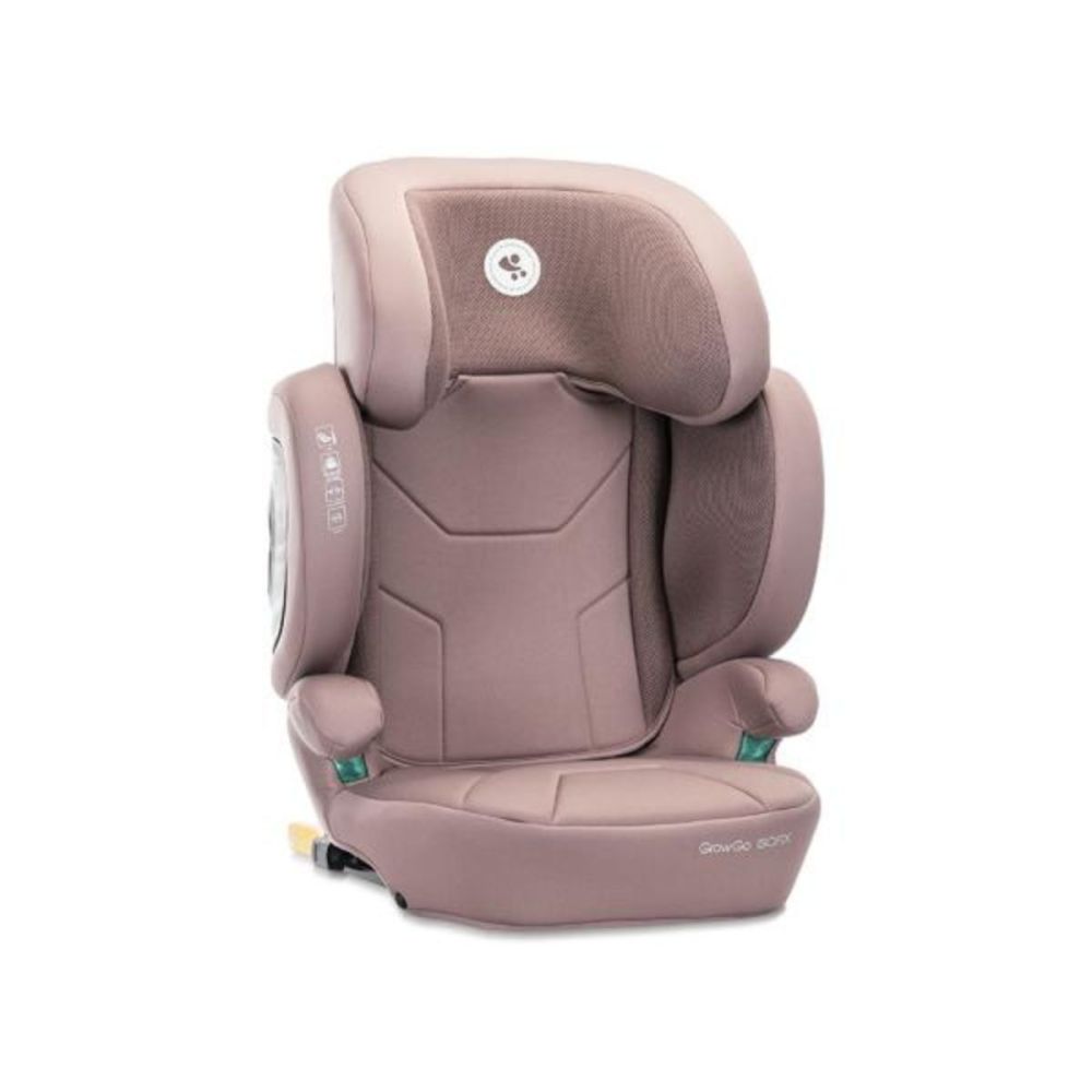 Scaun auto, Lorelli Growgo, Isofix, pliabil, protectii laterale extensibile, spatar reglabil, tetiera reglabila, 100-150 cm, Pink