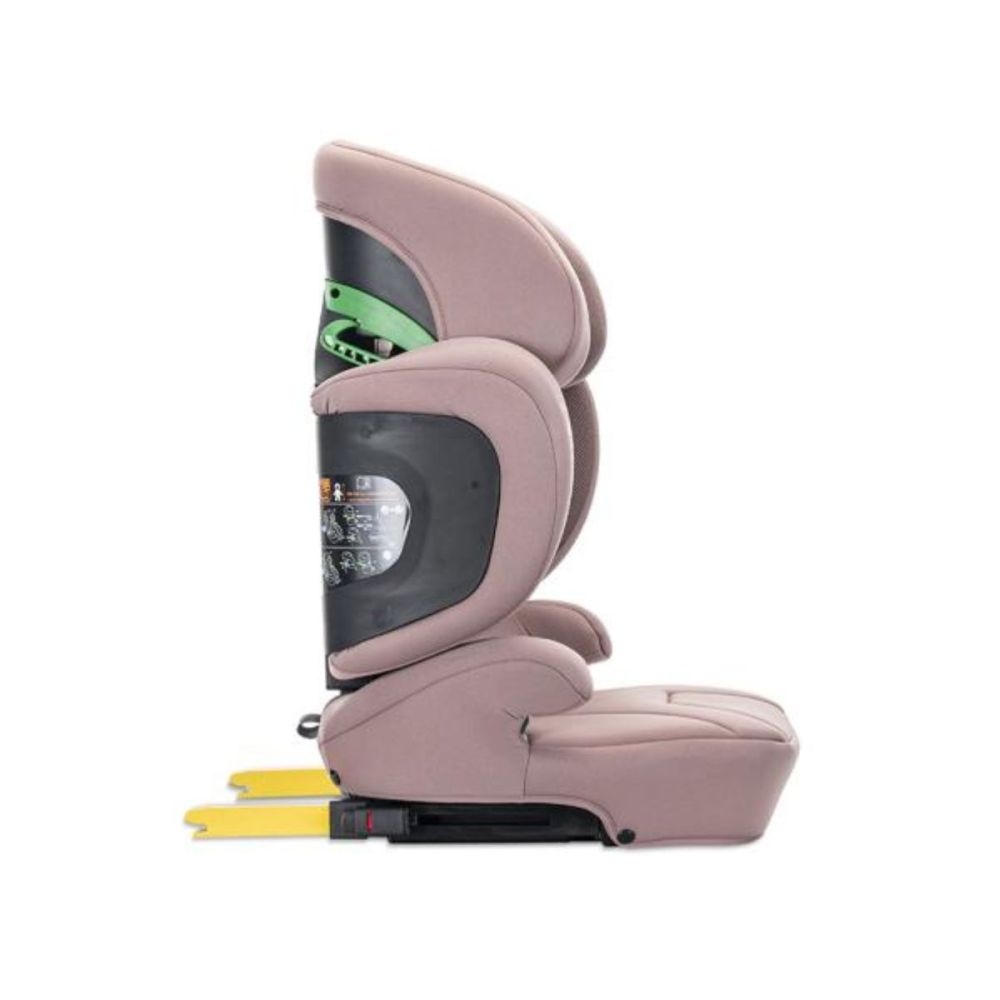 Scaun auto, Lorelli Growgo, Isofix, pliabil, protectii laterale extensibile, spatar reglabil, tetiera reglabila, 100-150 cm, Pink